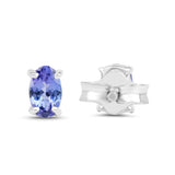 0.50 Carat Genuine Tanzanite .925 Sterling Silver Earrings - Fashion Apparel 