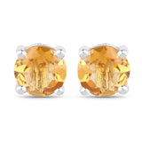 1.51 Carat Genuine Citrine .925 Sterling Silver Earrings - Fashion Apparel 