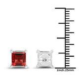 2.64 Carat Genuine Garnet .925 Sterling Silver Earrings - Fashion Apparel 