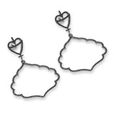 1.16 Carat Genuine Black Spinel .925 Sterling Silver Earrings - Fashion Apparel 