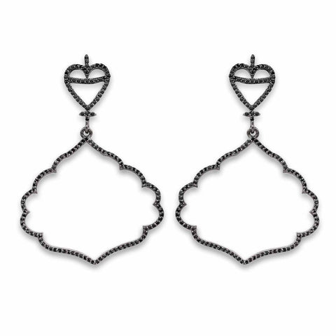 1.16 Carat Genuine Black Spinel .925 Sterling Silver Earrings - Fashion Apparel 