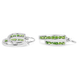 1.68 Carat Genuine Chrome Diopside .925 Sterling Silver Earrings - Fashion Apparel 