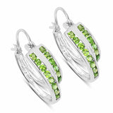1.68 Carat Genuine Chrome Diopside .925 Sterling Silver Earrings - Fashion Apparel 
