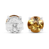 1.38 Carat Genuine Citrine .925 Sterling Silver Earrings - Fashion Apparel 