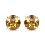 1.38 Carat Genuine Citrine .925 Sterling Silver Earrings - Fashion Apparel 