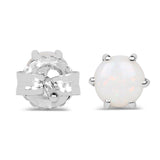 0.74 Carat Genuine Opal .925 Sterling Silver Earrings - Fashion Apparel 