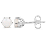 0.74 Carat Genuine Opal .925 Sterling Silver Earrings - Fashion Apparel 
