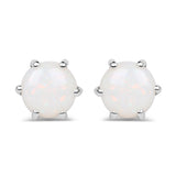 0.74 Carat Genuine Opal .925 Sterling Silver Earrings - Fashion Apparel 