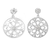 0.60 Carat Genuine White Diamond .925 Sterling Silver Earrings - Fashion Apparel 