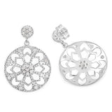 0.60 Carat Genuine White Diamond .925 Sterling Silver Earrings - Fashion Apparel 