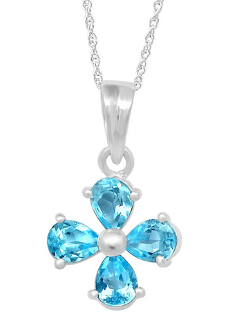 Beautiful Marquoise Shaped Amethyst Stones In Sterling Silver Pendant With Rhodium Plating - Fashion Apparel 