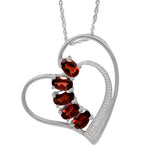 Sterling Silver Pendant With Rhodium Plating And Polished Blue Topaz Stones - Fashion Apparel 