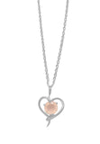 A timeless rose quartz stoned sterling silver with Rhodium plating - Fashion Apparel 