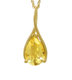 Refresh Lemon Topaz Stone Sterling Silver Pendant - Fashion Apparel 