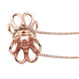 Stylish Rose Gold Rhodium Plated Sterling Silver Pendant Featuring Polished White Topaz - Fashion Apparel 