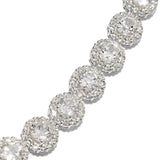 Golconda Diamond Topaz Silver Sterling Necklace Made Of Rhodium - Fashion Apparel 