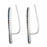 Polished Neon Apatite Gemstones In The Sterling Silver Base With Rhodium Plating. - Fashion Apparel 