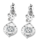 Milky Aquamarine And White Topaz Gemstones Crafted In Rhodium Plated Sterling Silver Earring. - Fashion Apparel 
