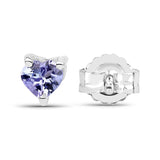 0.90 Carat Genuine Tanzanite .925 Sterling Silver Earrings - Fashion Apparel 