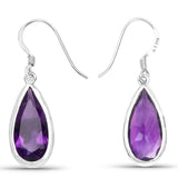 10.10 Carat Genuine Amethyst .925 Sterling Silver Earrings - Fashion Apparel 
