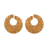 Sterling Silver Citrine Earrings Polished With Yellow Gold Rhodium. - Fashion Apparel 