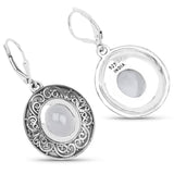 5.70 Carat Genuine Milky Aquamarine .925 Sterling Silver Earrings - Fashion Apparel 