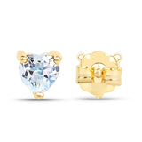 0.70 Carat Genuine Blue Topaz 10K Yellow Gold Earrings - Fashion Apparel 