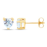 0.70 Carat Genuine Blue Topaz 10K Yellow Gold Earrings - Fashion Apparel 
