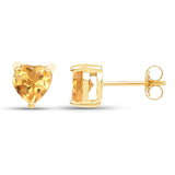 0.50 Carat Genuine Citrine 10K Yellow Gold Earrings - Fashion Apparel 