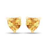 0.50 Carat Genuine Citrine 10K Yellow Gold Earrings - Fashion Apparel 