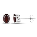 1.02 Carat Genuine Garnet .925 Sterling Silver Earrings - Fashion Apparel 