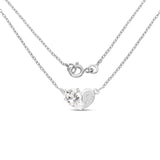 3.20 Carat Genuine White Cubic Zirconia .925 Sterling Silver Pendant - Fashion Apparel 