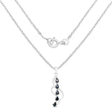 1.00 Carat Genuine Blue Sapphire .925 Sterling Silver Pendant - Fashion Apparel 