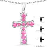 2.55 Carat Genuine Ruby .925 Sterling Silver Pendant - Fashion Apparel 