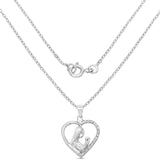 0.08 Carat Genuine White Diamond .925 Sterling Silver Pendant - Fashion Apparel 