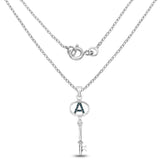 0.07 Carat Genuine Blue Diamond .925 Sterling Silver Pendant - Fashion Apparel 