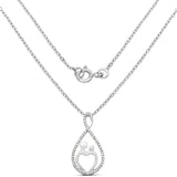 0.34 Carat Genuine White Diamond .925 Sterling Silver Pendant - Fashion Apparel 