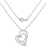 0.42 Carat Genuine White Diamond .925 Sterling Silver Pendant - Fashion Apparel 