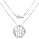 0.53 Carat Genuine White Diamond .925 Sterling Silver Pendant - Fashion Apparel 