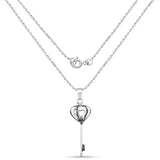 0.11 Carat Genuine Blue Diamond .925 Sterling Silver Pendant - Fashion Apparel 