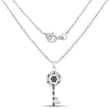 0.09 Carat Genuine Blue Diamond .925 Sterling Silver Pendant update - Fashion Apparel 