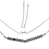 2.28 Carat Genuine Black Diamond .925 Sterling Silver Necklace - Fashion Apparel 