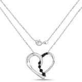 0.10 Carat Genuine Black Diamond .925 Sterling Silver Pendant - Fashion Apparel 