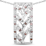 0.10 Carat Genuine Red Diamond .925 Sterling Silver Pendant - Fashion Apparel 