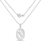 0.26 Carat Genuine White Diamond .925 Sterling Silver Pendant - Fashion Apparel 