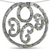 0.22 Carat Genuine Green Diamond .925 Sterling Silver Pendant - Fashion Apparel 