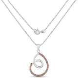 0.31 Carat Genuine Red Diamond .925 Sterling Silver Pendant - Fashion Apparel 