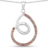0.31 Carat Genuine Red Diamond .925 Sterling Silver Pendant - Fashion Apparel 