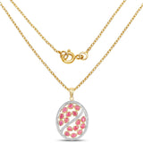 14K Yellow Gold Plated 3.20 Carat Genuine Ruby .925 Sterling Silver Pendant - Fashion Apparel 