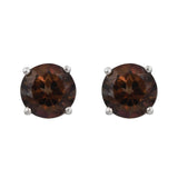 Fire Orange Coated Topaz Well-Crafted In Rhodium Plated Sterling Silver Earring - Fashion Apparel 
